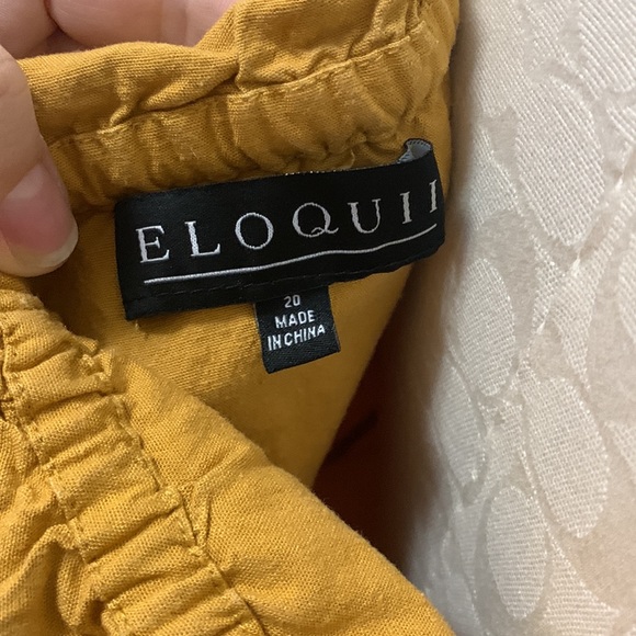 Eloquii Off the Shoulder Ruffle Midi Dress Dark Mustard Size 20 - Picture 5 of 8